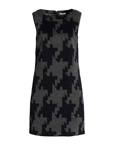 PESERICO Short dress Navy blue 46% Wool, 20% Mohair wool, 17% Viscose, 17% Polyamide