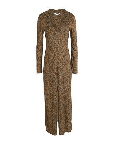 THIRD FORM Vestito lungo Tortora 100% Cotone