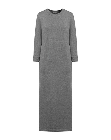 NORMA KAMALI Long dress Grey 95% Cotton, 5% Elastane
