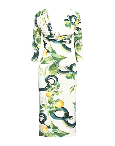 ROBERTO CAVALLI Midi dress Ivory 86% Polyamide, 14% Elastane