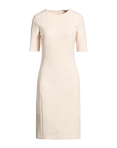 PESERICO Midi dress EASY Cream 64% Polyester, 27% Viscose, 6% Cotton, 3% Elastane