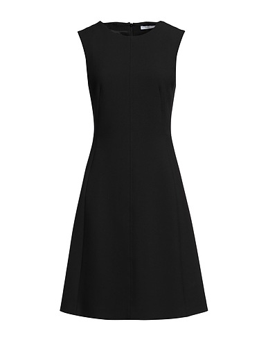 PESERICO Midi-Kleid EASY Schwarz 64% Polyester, 27% Viskose, 6% Baumwolle, 3% Elastan