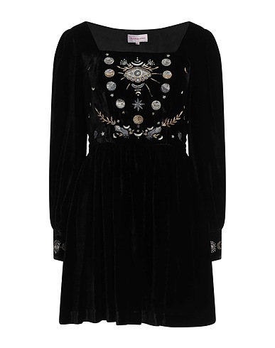 MUZUNGU SISTERS Short dress Black Silk, Viscose