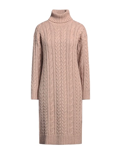 PESERICO Vestito corto EASY Sabbia 90% Lana Merino, 10% Cachemire, Lana di alpaca, Poliammide, Lana Vergine