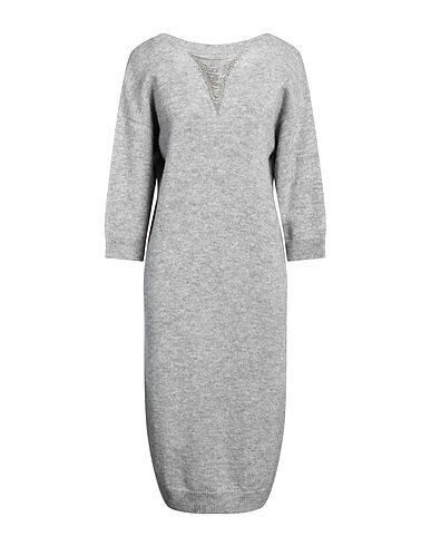 PESERICO Vestito in Maglia Grigio 70% Lana Vergine, 20% Seta, 10% Cachemire, Fibra di metallo, Altre Fibre
