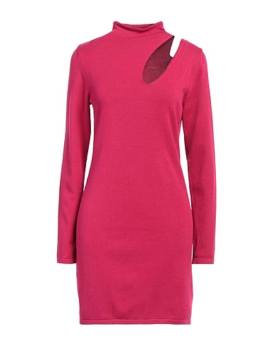 KONTATTO Sheath dress Fuchsia 69% Viscose, 29% Acrylic, 2% Elastane
