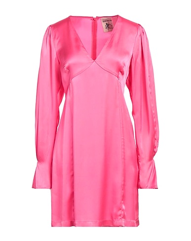 SEMICOUTURE Vestito corto Rosa 87% Acetato, 13% Seta