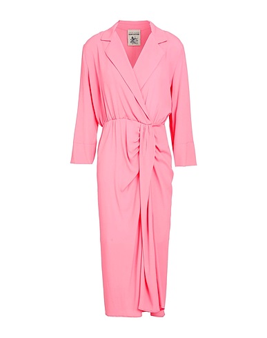 SEMICOUTURE Midi-Kleid Rosa 65% Acetat, 35% Seide