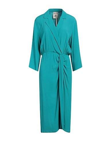 SEMICOUTURE Midi-Kleid Tūrkis 65% Acetat, 35% Seide