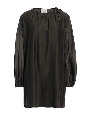 SEMICOUTURE Vestito corto Verde militare 69% Cotone, 31% Seta