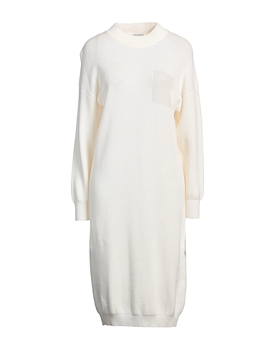 PESERICO Knit dress White 70% Virgin Wool, 20% Silk, 10% Cashmere, Metallic fiber