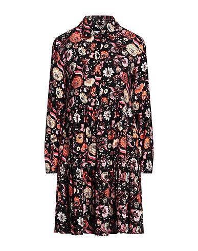 THE ABITO Milano Hemdkleid Schwarz 100% Viskose