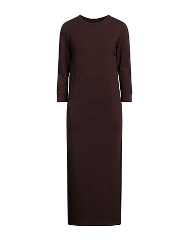 NORMA KAMALI Midi dress Dark brown 95% Cotton, 5% Elastane
