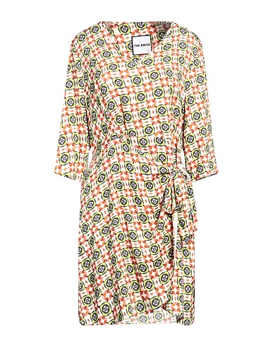 THE ABITO Milano Short dress Cream 100% Viscose