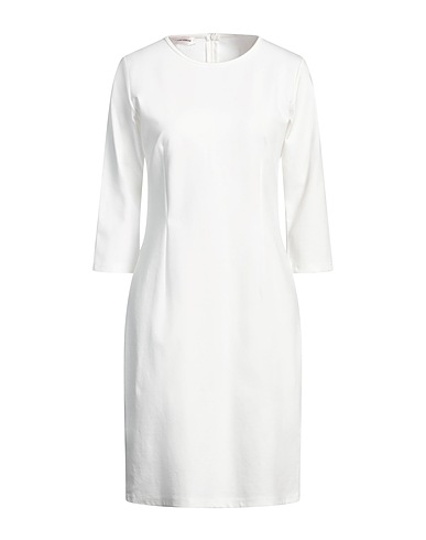 SANDRO FERRONE Midi dress White 65% Viscose, 30% Nylon, 5% Elastane
