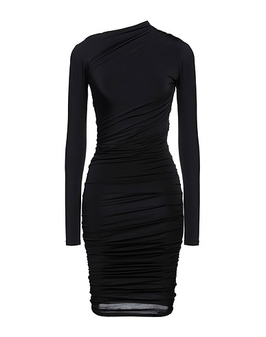 BALENCIAGA Midi dress Black 67% Cupro, 26% Polyamide, 7% Elastane