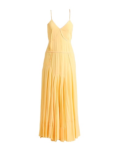 SPORTMAX Long dress Yellow 100% Viscose