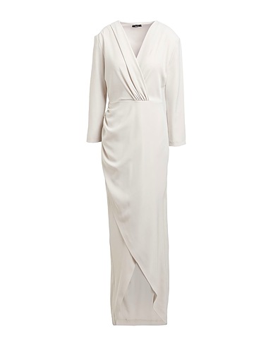 HANITA Vestito lungo Beige 96% Poliestere, 4% Elastan