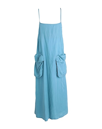 SUNNEI Long dress Pastel blue 60% Cupro, 40% Viscose
