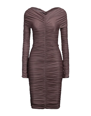 THE ANDAMANE Elegant dress Taupe 90% Polyamide, 10% Elastane
