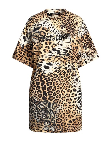 ROBERTO CAVALLI Short dress Sand 100% Cotton