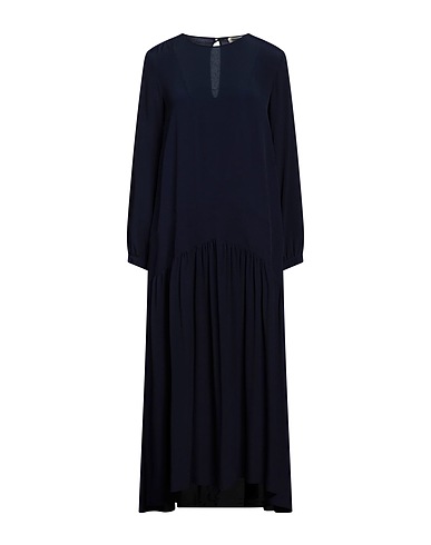 SEMICOUTURE Long dress Midnight blue 69% Acetate, 31% Silk