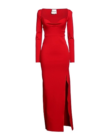 ROLAND MOURET Langes Kleid Rot 71% Viskose, 14% Polyamid, 14% Polyester, 1% Elastan