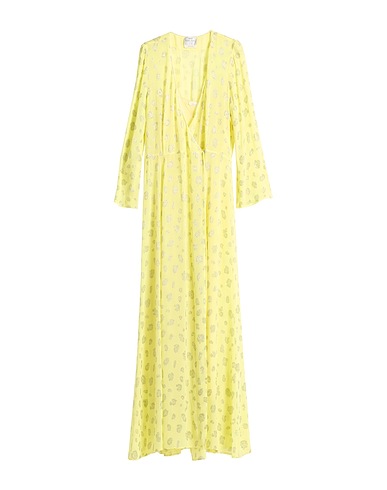 FORTE_FORTE Long dress Yellow 96% Viscose, 4% Metallic Polyester