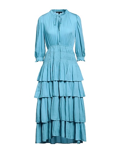 MAJE Midi dress Light blue 100% Polyester