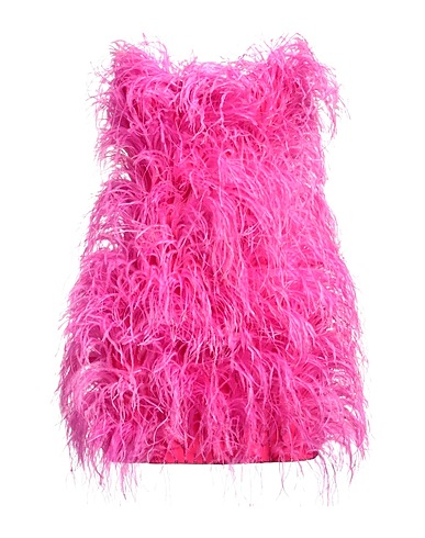 AMEN Robe courte 96% Polyester, 4% Élasthanne, Plumes