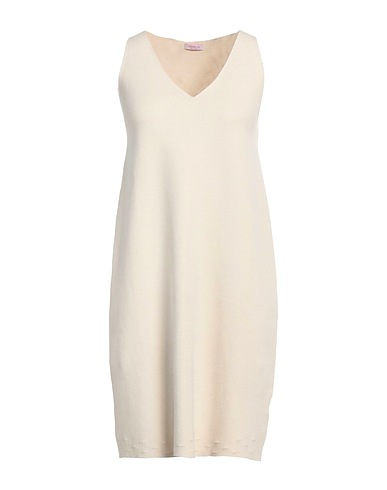 ROSSOPURO Short dress Beige 100% Cotton