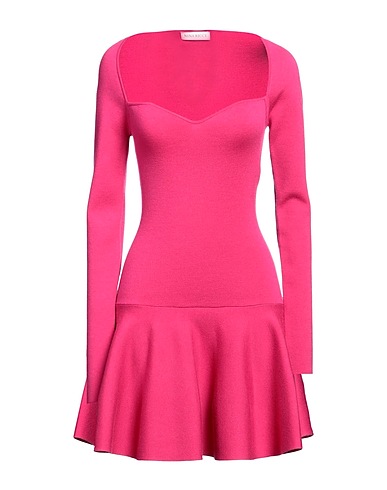 NINA RICCI Short dress Fuchsia 77% Wool, 16% Polyester, 6% Polyamide, 1% Elastane