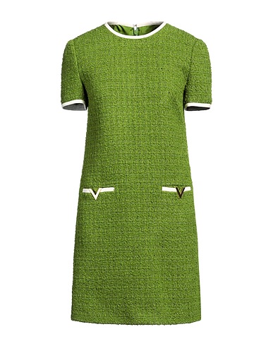 VALENTINO GARAVANI Short dress Green 49% Viscose, 33% Cotton, 10% Acrylic, 4% Polyamide, 4% Wool