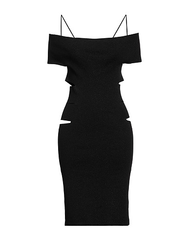 CIRCUS HOTEL Sheath dress Black 55% Viscose, 25% Polyamide, 13% Metallic fiber, 7% Polyester