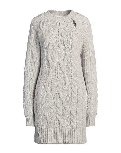 ISABEL MARANT Sheath dress Light grey 29% Acrylic, 29% Alpaca wool, 21% Polyamide, 21% Cotton
