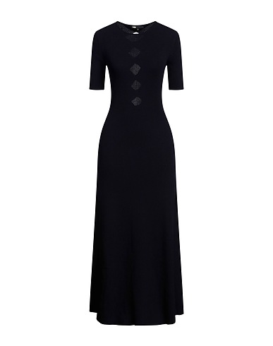 MAJE Long dress Midnight blue 54% Viscose, 44% Polyamide, 2% Elastane