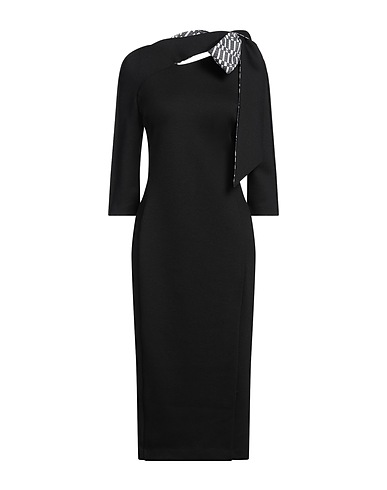 GIORGIO ARMANI Midi-Kleid Schwarz 98% Schurwolle, 2% Elastan