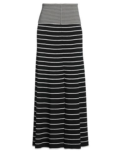 GIORGIO ARMANI Long skirt Black 100% Virgin Wool, Polyamide, Elastane