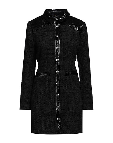 MAJE Shirt dress Black 91% Polyester, 9% Wool