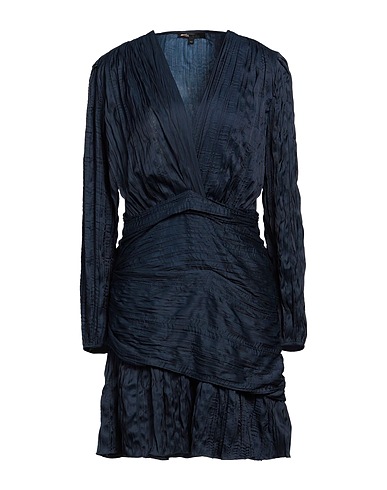 MAJE Midi dress Midnight blue 100% Polyester, Viscose, Elastane