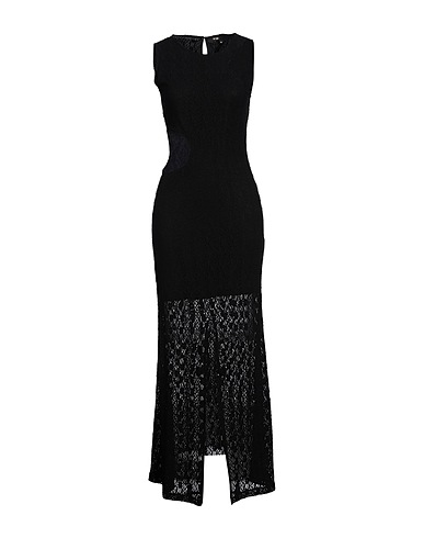MAJE Long dress Black 95% Polyamide, 5% Elastane