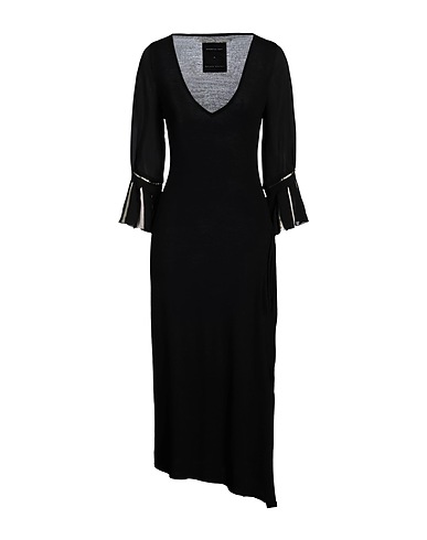 ROLAND MOURET Long dress Black 100% Wool, Silk, Polyester