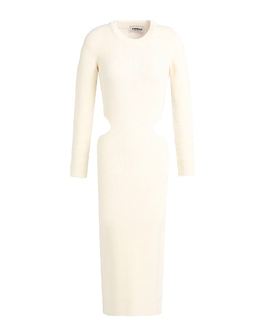 A PAPER KID Midi dress Ivory 52% Viscose, 26% Polyester, 22% Polyamide