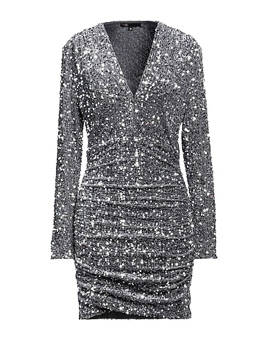 MAJE Sequin dress Grey 100% Polyester