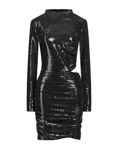 MAJE Elegant dress Silver 92% Polyamide, 4% Metallic fiber, 4% Elastane