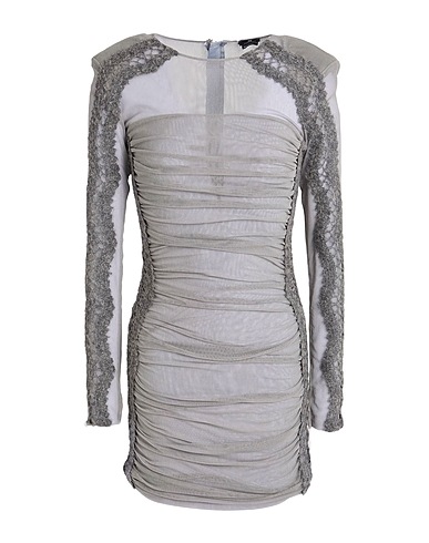 ELISABETTA FRANCHI Elegant dress Grey 90% Cotton, 10% Elastane, Acrylic, Polyamide, Mohair wool
