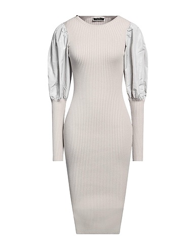 ELISABETTA FRANCHI Midi dress GRIGIO CHIARO 70% Viscose, 30% Polyester