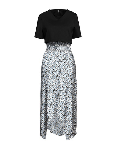 MAJE Midi dress Off white 100% Polyester, Viscose, Elastane