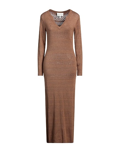 MUNTHE Long dress Camel 80% Viscose, 20% Polyamide