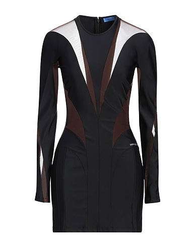 MUGLER Sheath dress Black 78% Polyamide, 22% Elastane